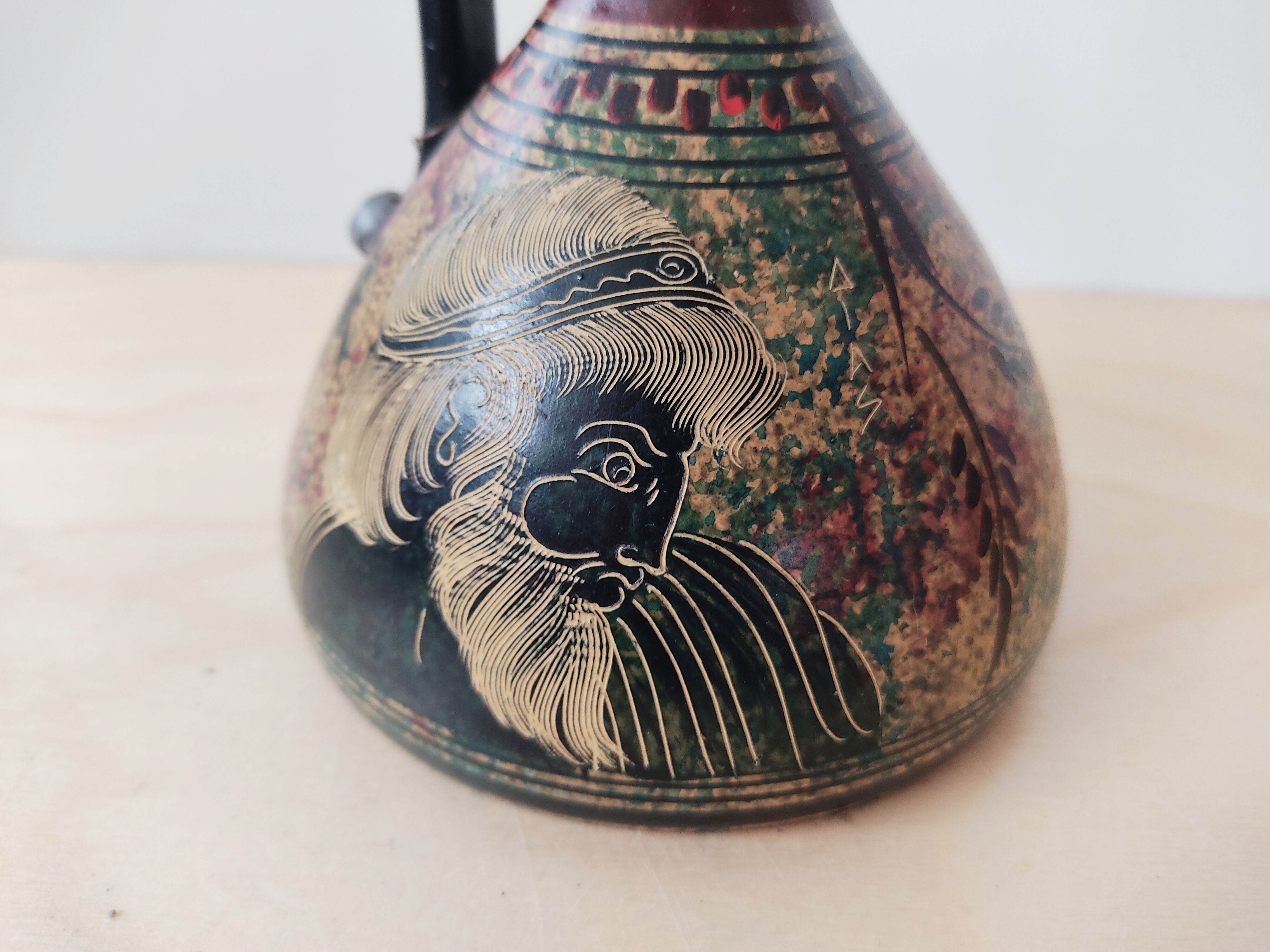 Vintage Greek ceramic pitcher