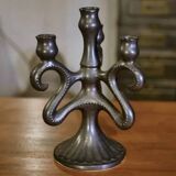 Pair of ceramic candlesticks, Sars-Poteries, 1950s