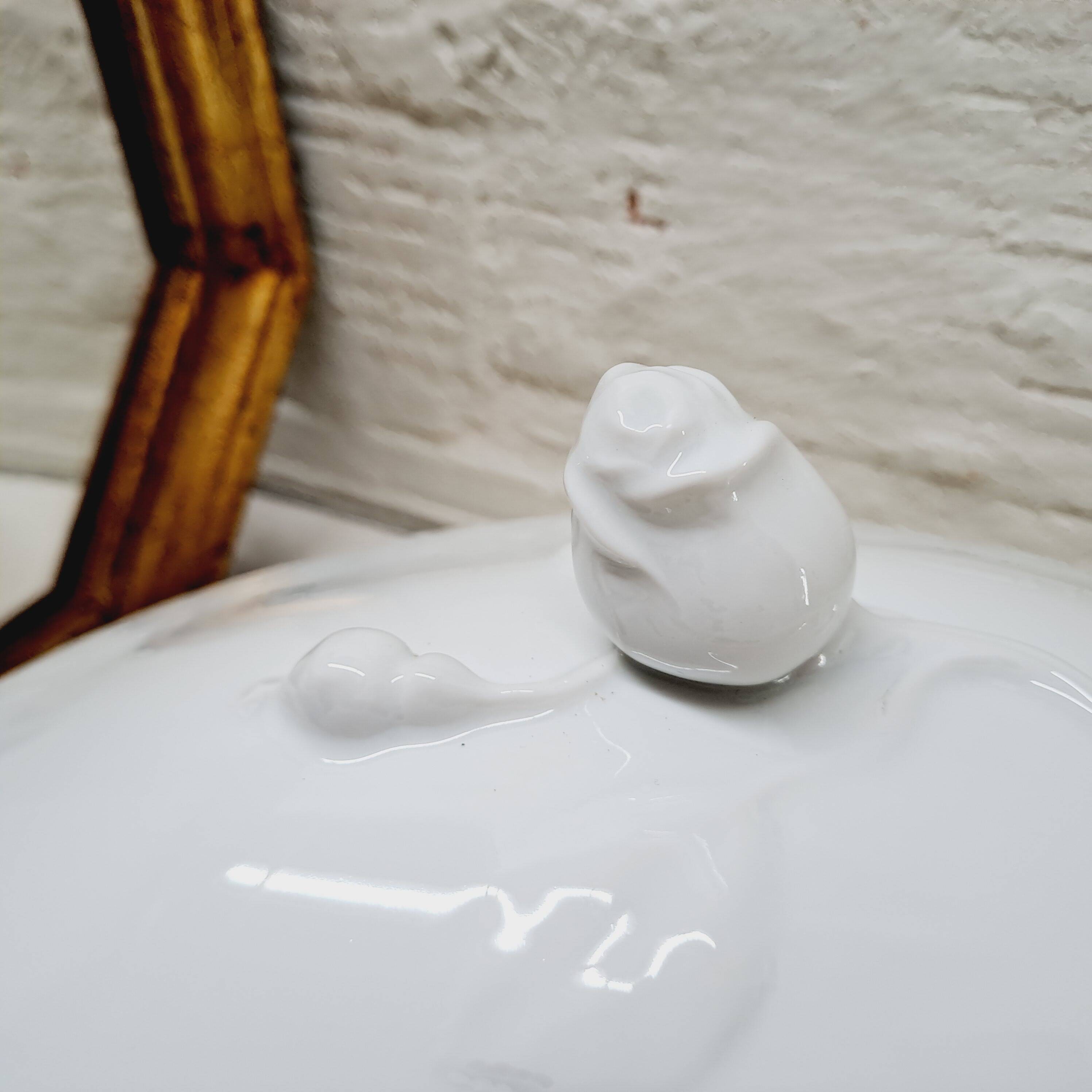 Légumier ovale porcelaine blanc