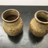 Paire de vases ancien le cep grès Jean Tessier vintage