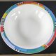 Set of 4 vintage Memphis style deep plates.