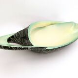 Sinuous Vintage Black, Yellow and Green Ceramic Centrepiece by Vibi, Italy