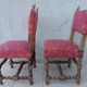 Pair of Louis XIII chairs in walnut, 19th century.