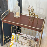 Vintage brass magazine table
