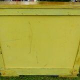Old bohemian chest of drawers from the 30s with its floral prints in solid wood