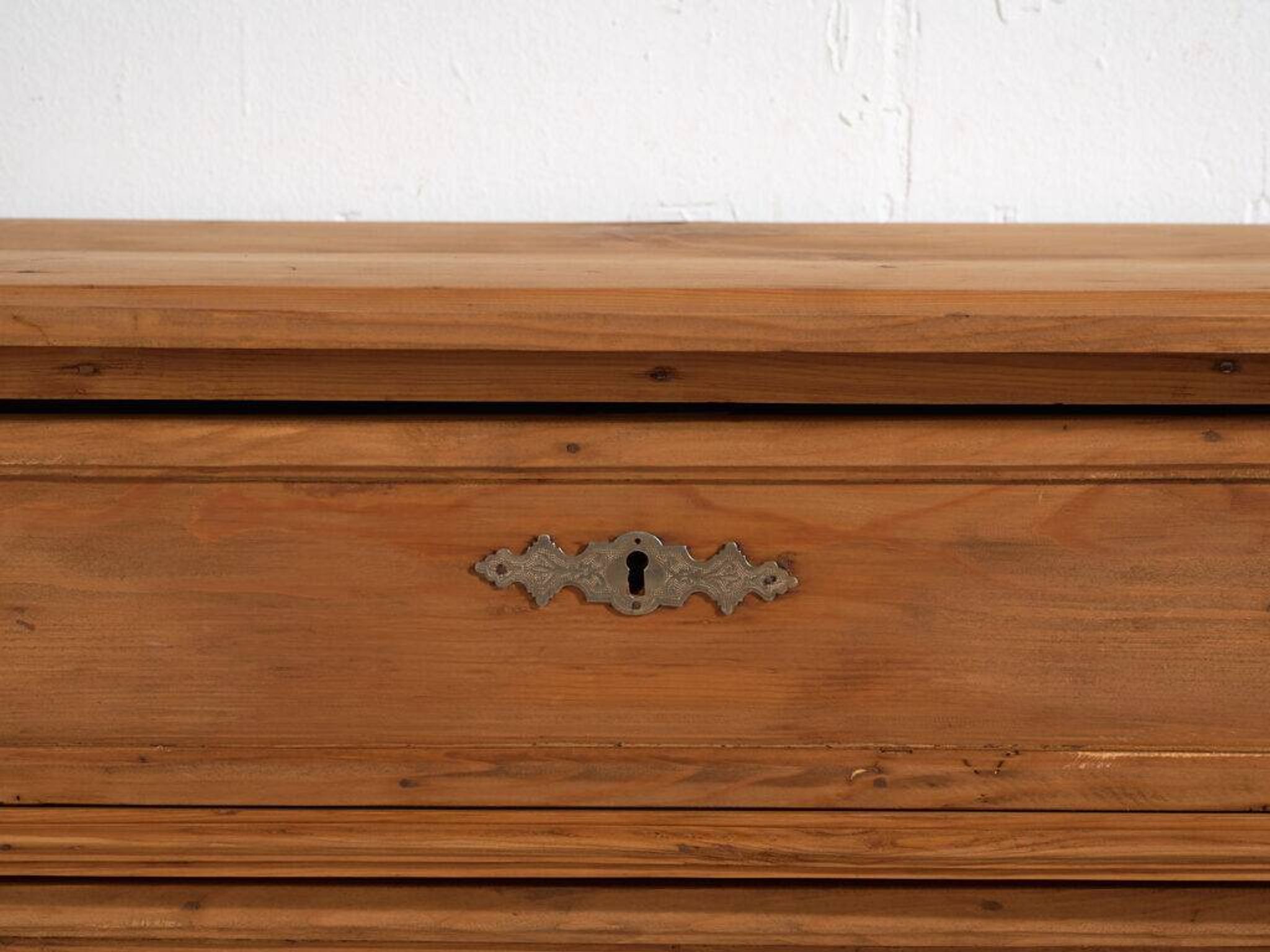 Antique solid pine chest of drawers – European rustic furniture – circa 1900
