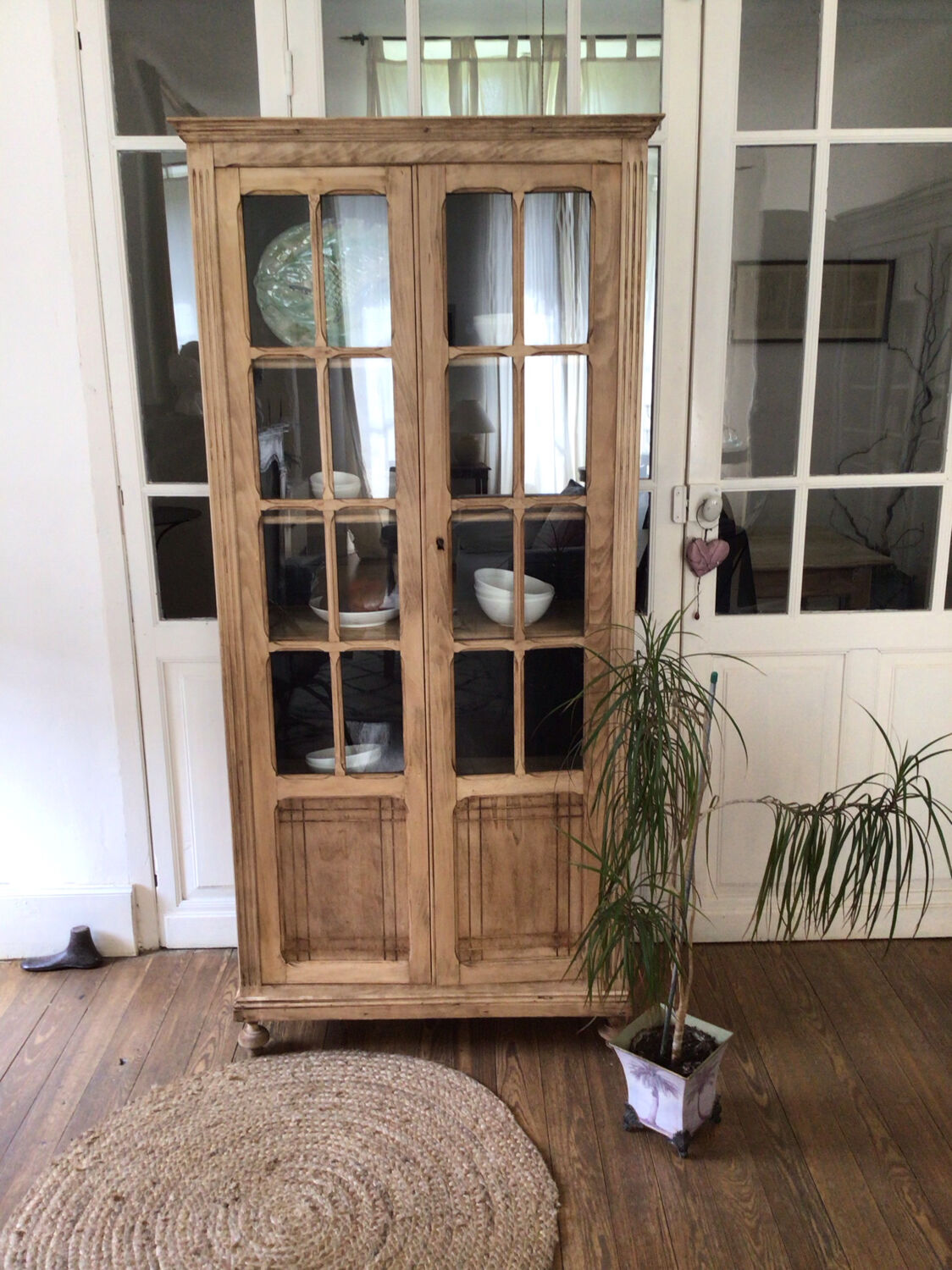 Parisian glass cabinet bookcase
