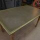 Oak and brass dining table Banque de France 1900