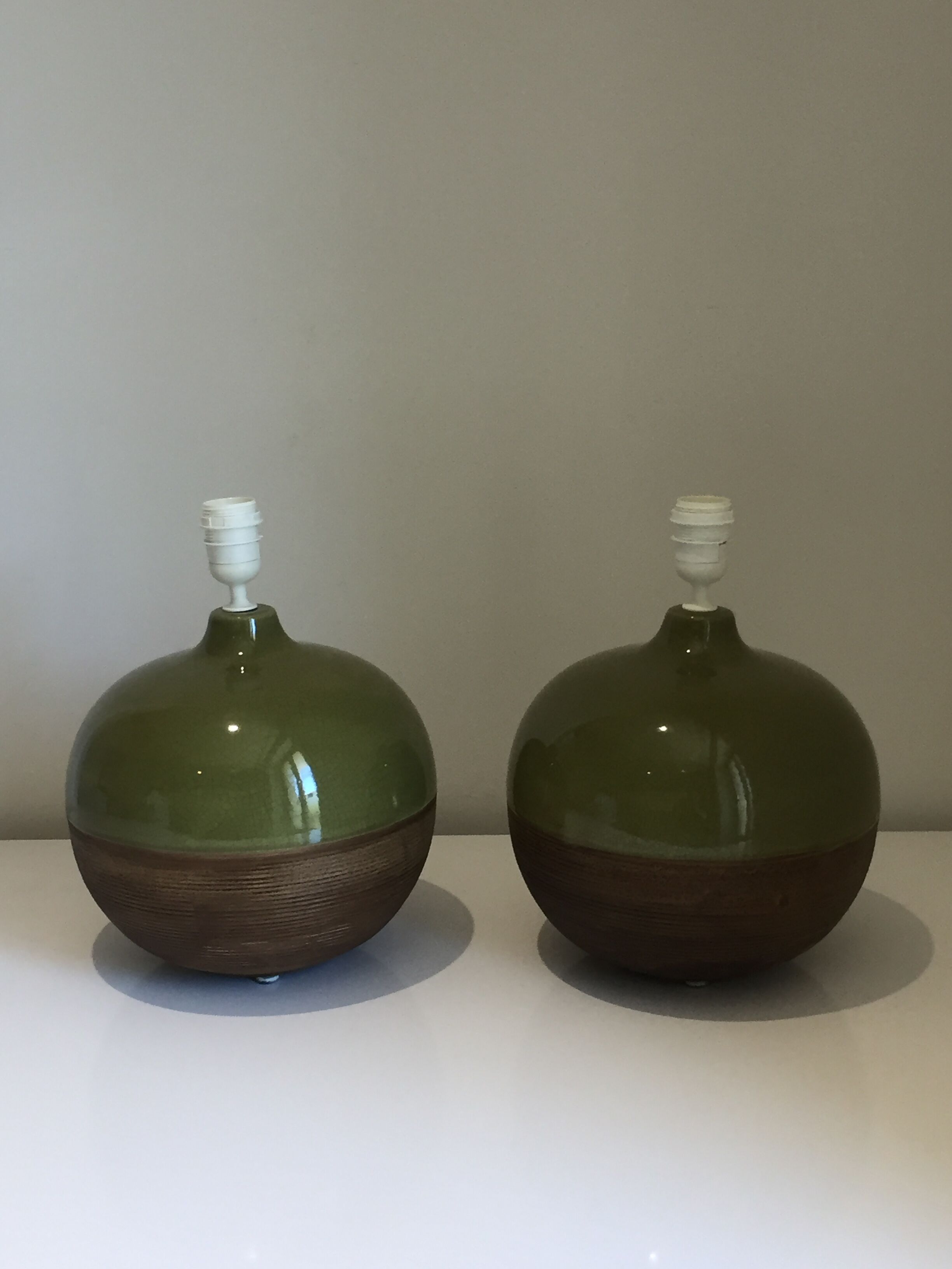 Pair of vintage ceramic lamps