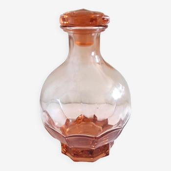 Pink molded glass decanter, Luminarc
