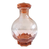 Pink molded glass decanter, Luminarc