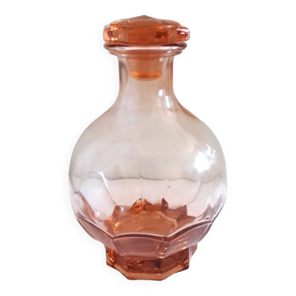Pink molded glass decanter, Luminarc