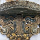 Old gilded wood coats holder
