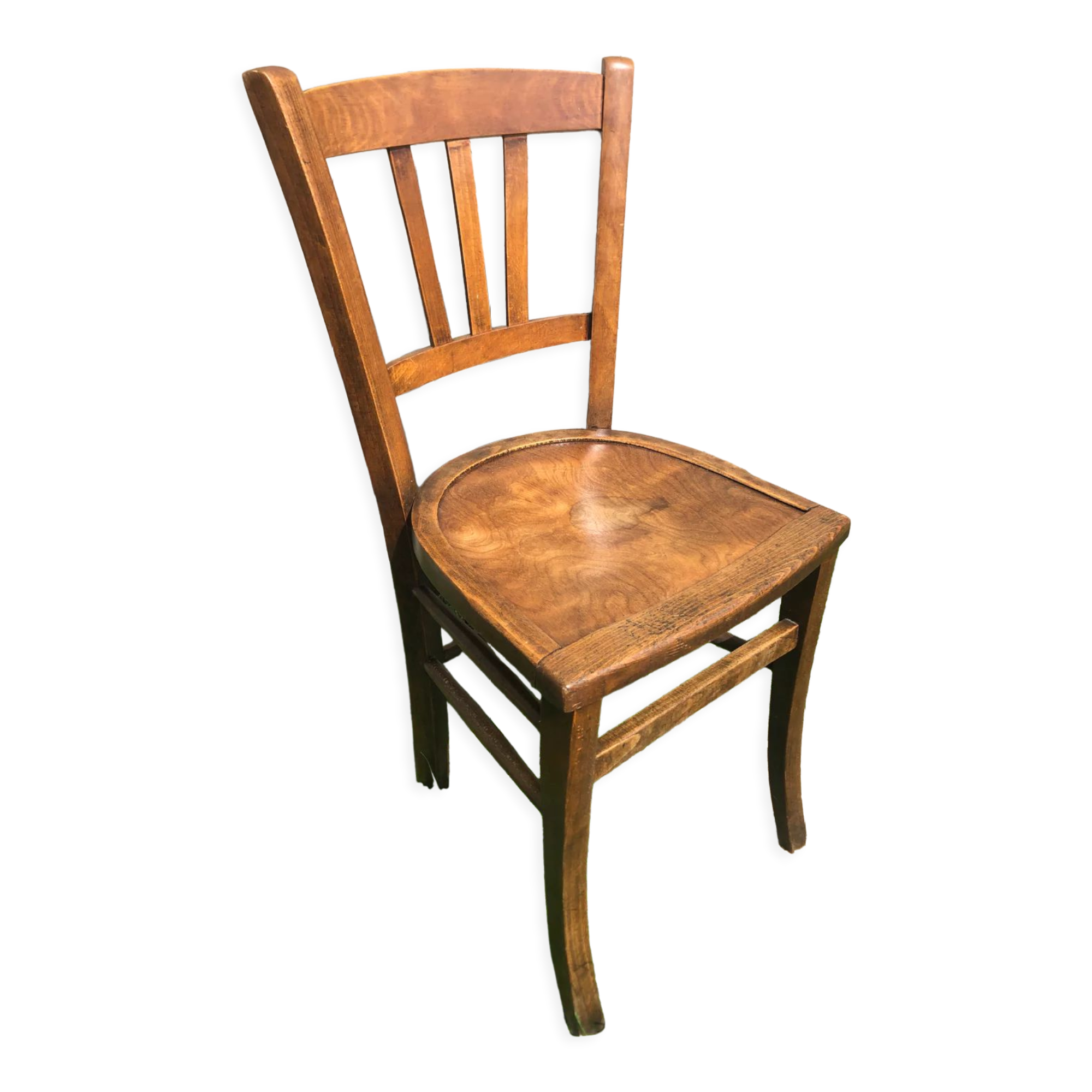 Luterma bistrot chair in wood 70s vintage