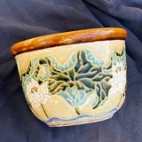 Old glazed ceramic cache pot