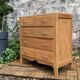 Commode vintage chêne brut massif 1950