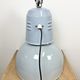 Industrial italien grey enamel lamp from Cariboni, 1970s