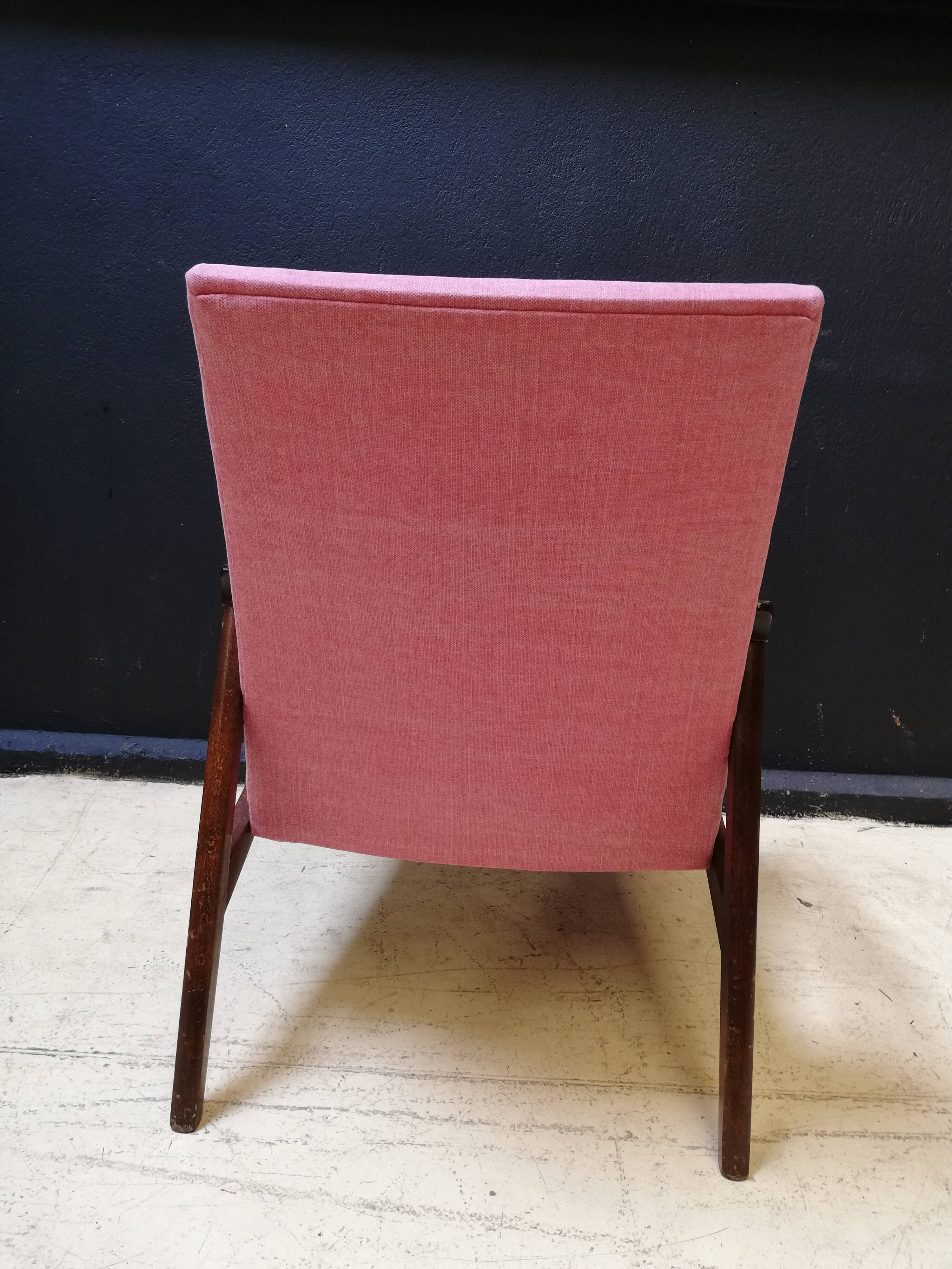 Pair of armchairs pink, czech