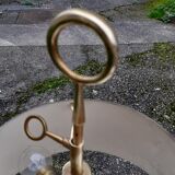 3-branched lampshade lamp sheet gilded bronze pietement