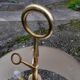 3-branched lampshade lamp sheet gilded bronze pietement