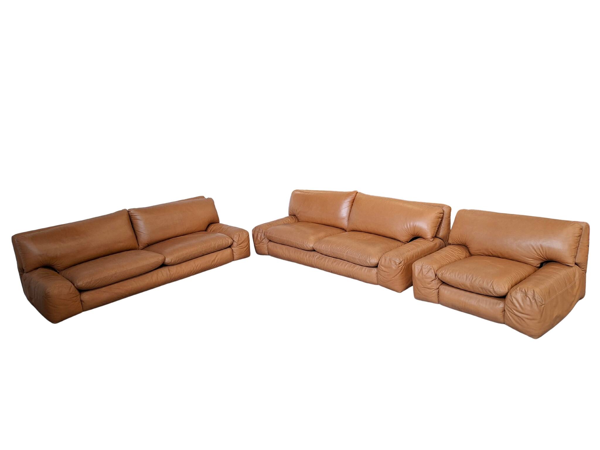 Set "Bengodi" – Design Cini Boeri pour Arflex Italia (2 Canapés + Fauteuil)
