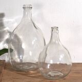 Demijohns anciens en verre (c.1920). Ensemble de 2 pièces