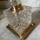 Brass, glass and crystal lamp v