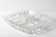 Mid-century Divided Serving Plate / Clear Appetizer Tray / Italy / 1970s