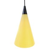 Vintage yellow glass pendant lamp