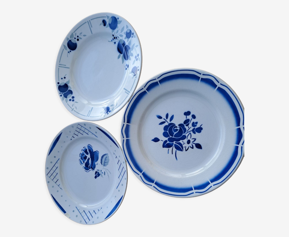 Lot de 3 Assiettes Badonviller, St Amand, Luneville