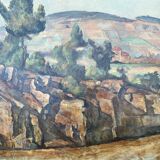 Tableau: Oil on canvas: Reproduction of a Landscape by P Cezanne