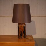 Ceramic lamp with bamboo decor, 1960s