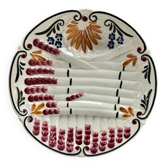 Assiette asperges barbotine Onnaing