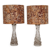 Pair of crystal lamps model RD477 by Carl Fagerlund