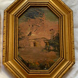 Lot 2 old paintings oil painting signed
