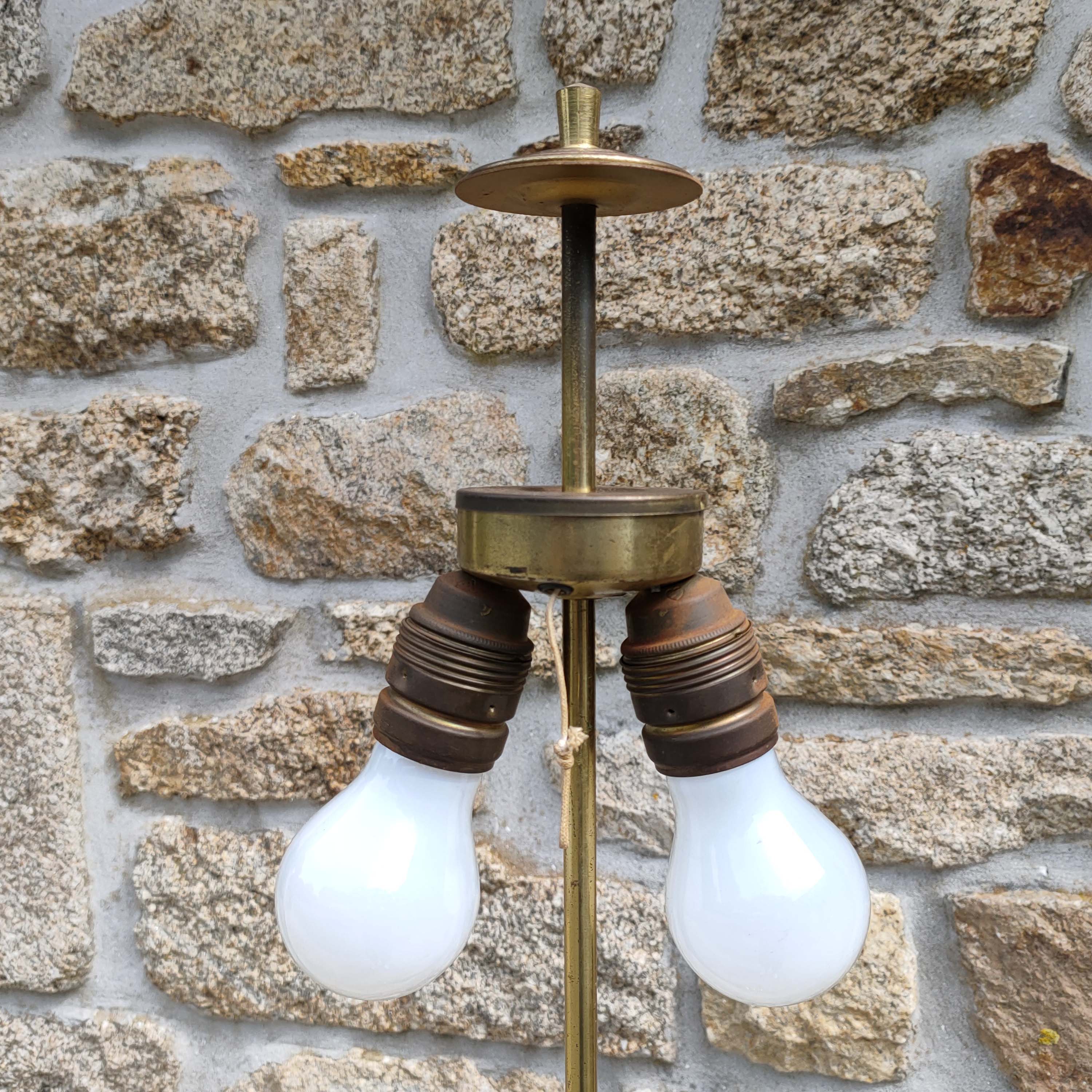 Tripod golden floor lamp