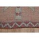 1970s Vintage Turkish Handmade Wool & Cotton Pink Runner Rug 100X349