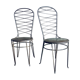 Lot de 2 chaises en fer forgé