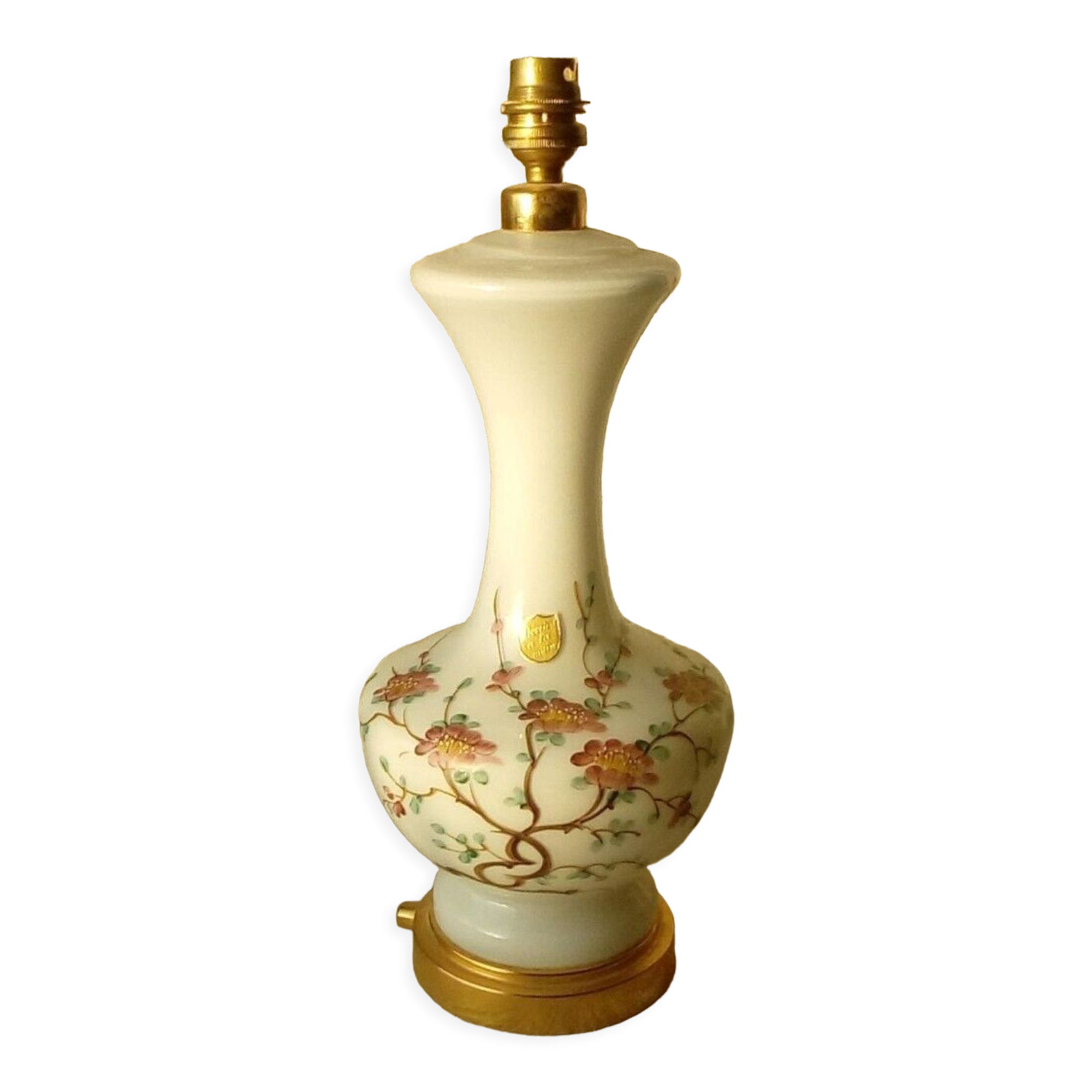 Opaline living room lamp foot decore hand double lighting