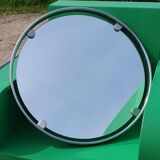 Miroir rond vintage en aluminium Egon Hillebrand, ø 53 cm, années 1960, Allemagne