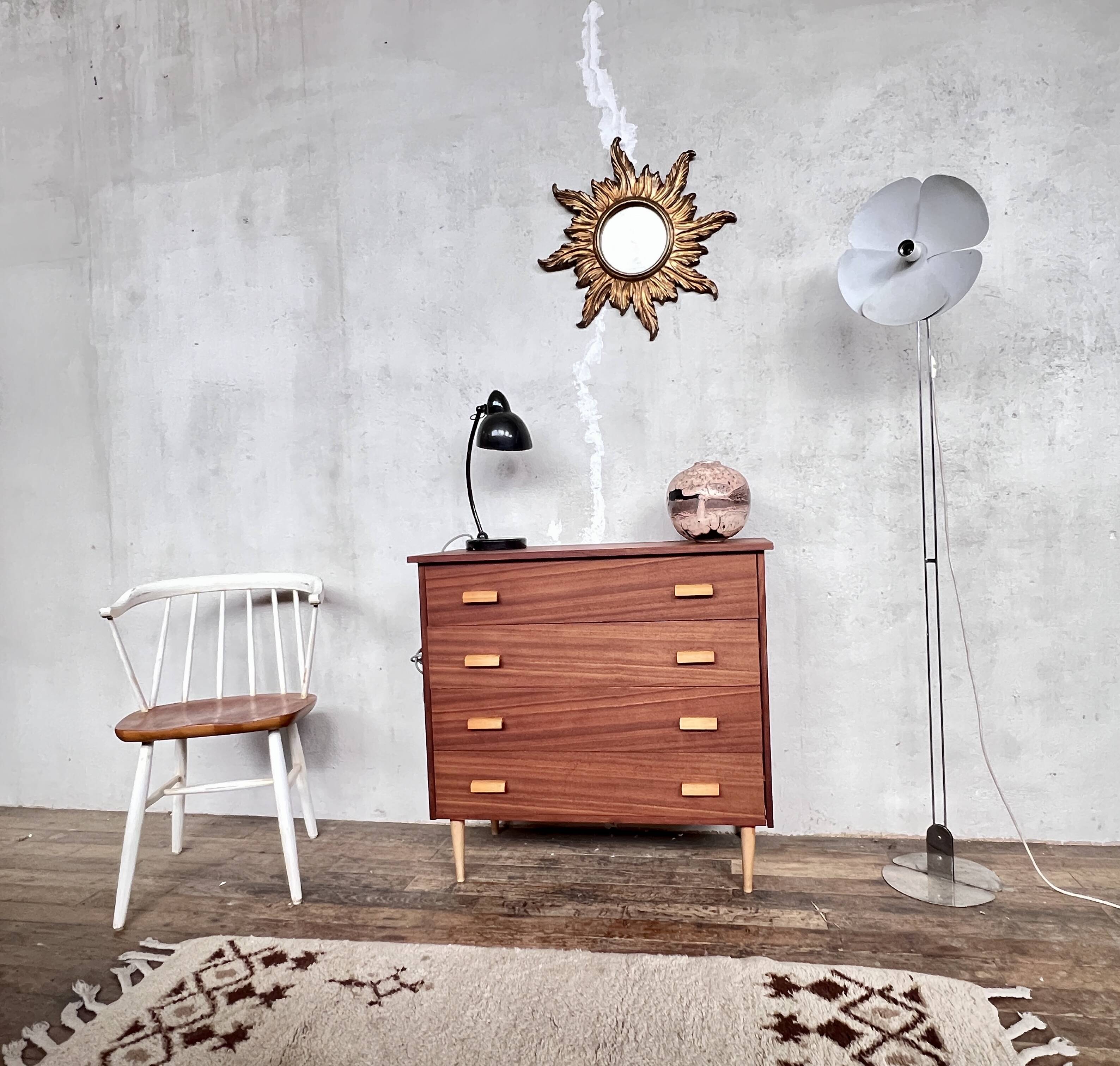 Scandinavian vintage chiffonier weekly chest of drawers