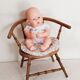 Vintage doll chair, in wood, and Liberty cushion