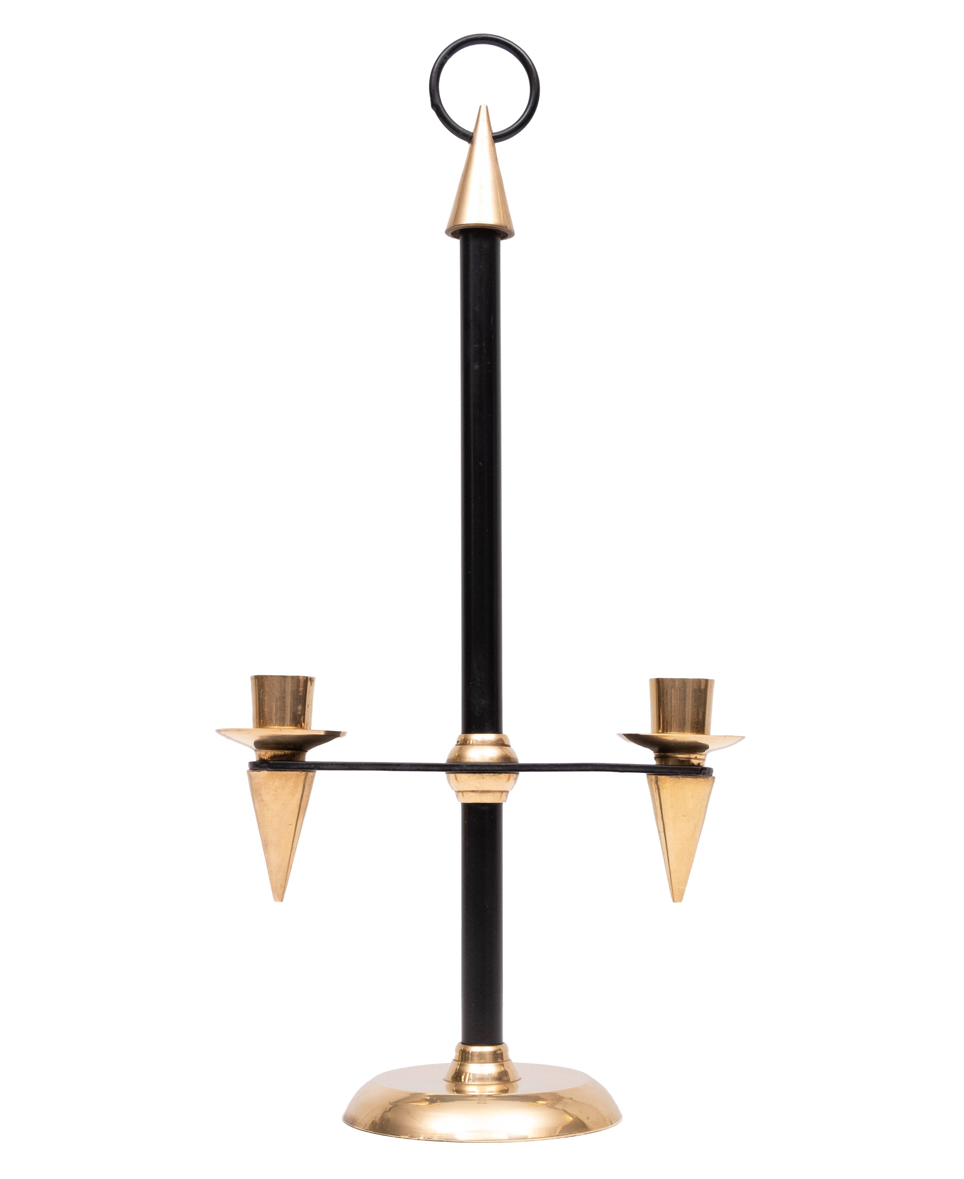 1940s Italian Brass candle stick holder
