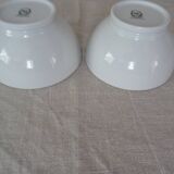 2 Large white porcelain bowls of the Limousin