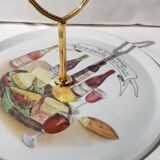 Plateau de fromages en porcelaine avec 6 assiettes assorties