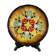 Decorative plate with ermine and stylized gorse patterns - Louis Nédellec - 60s / 70s