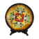 Decorative plate with ermine and stylized gorse patterns - Louis Nédellec - 60s / 70s