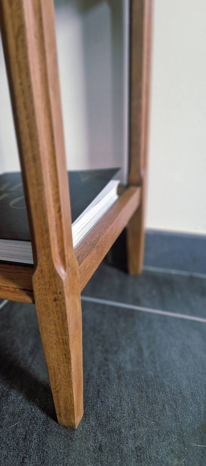 Art Deco style bedside table in solid oak, 1930s
