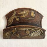 Art Nouveau wall mail holder