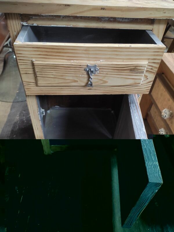 Extra furniture solid wood drawer door aero-gummed cerusé